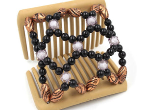 African Butterfly Chameleon Hair Comb - Ndalena Blonde 30