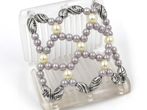 African Butterfly Chameleon Hair Comb - Ndalena Clear 26