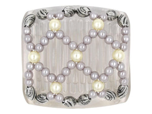 African Butterfly Chameleon Hair Comb - Ndalena Clear 26