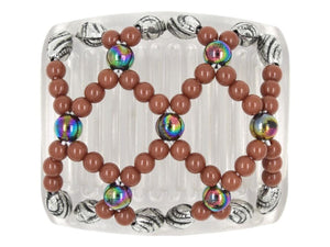 African Butterfly Chameleon Hair Comb - Ndalena Clear 27