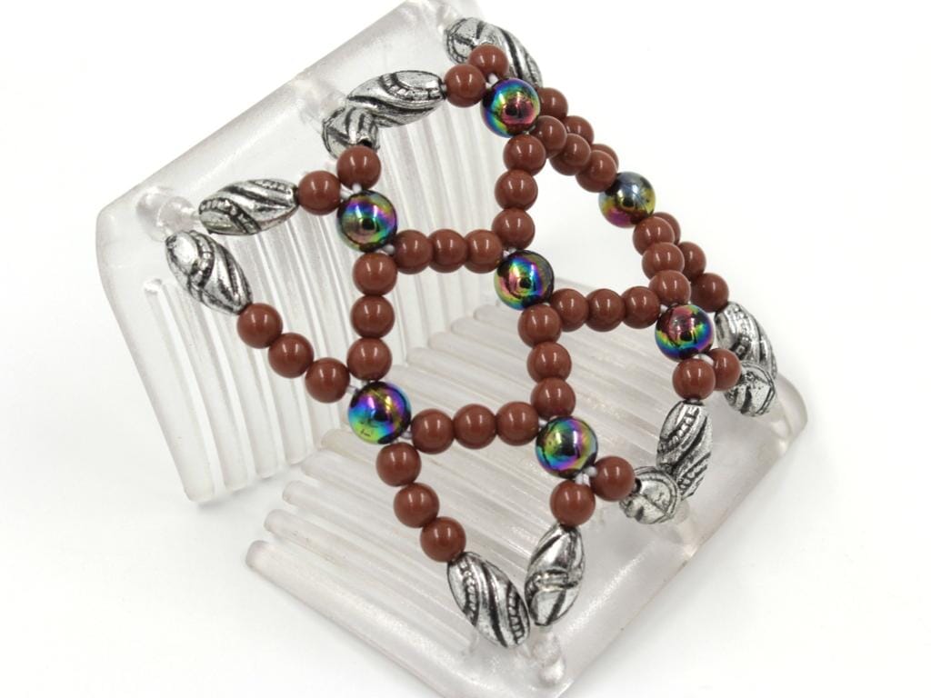 African Butterfly Chameleon Hair Comb - Ndalena Clear 27