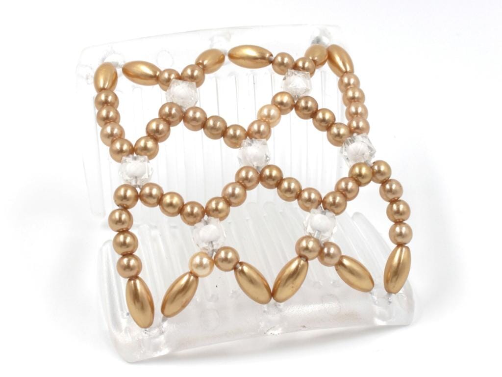 African Butterfly Chameleon Hair Comb - Ndalena Clear 29