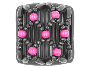 African Butterfly Chameleon Hair Comb - Ndebele Black 51