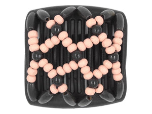 African Butterfly Chameleon Hair Comb - Ndebele Black 52