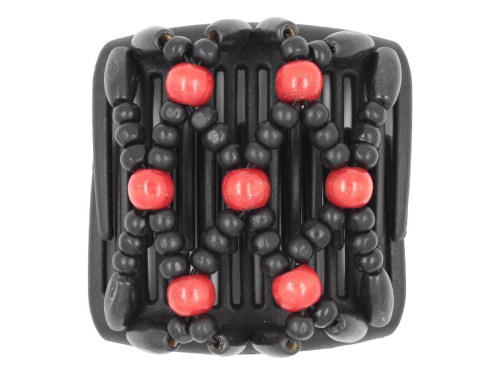 African Butterfly Chameleon Hair Comb - Ndebele Black 54