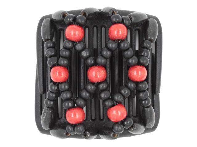 African Butterfly Chameleon Hair Comb - Ndebele Black 54