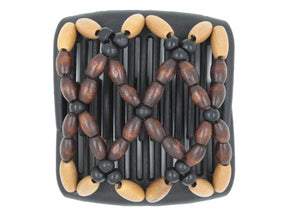 African Butterfly Chameleon Hair Comb - Ndebele Black 56