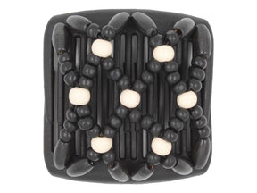 African Butterfly Chameleon Hair Comb - Ndebele Black 57