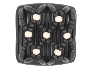 African Butterfly Chameleon Hair Comb - Ndebele Black 57
