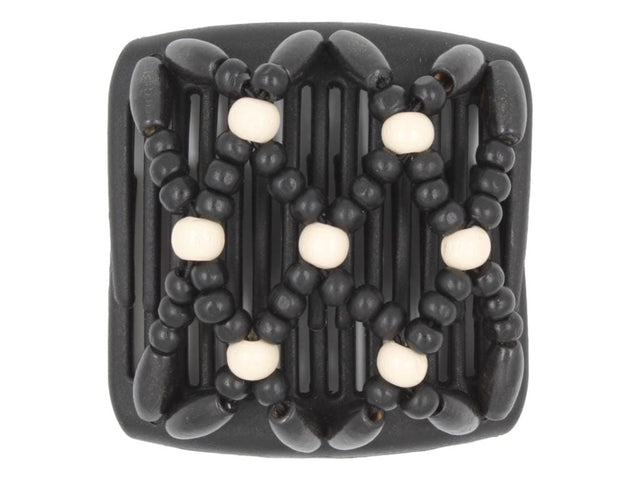 African Butterfly Chameleon Hair Comb - Ndebele Black 57