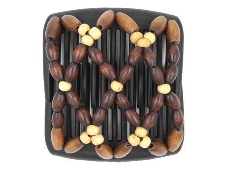 African Butterfly Chameleon Hair Comb - Ndebele Black 58
