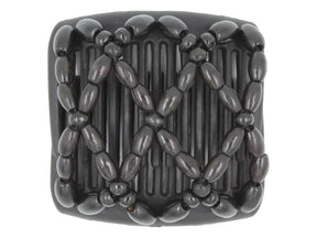African Butterfly Chameleon Hair Comb - Ndebele Black 59
