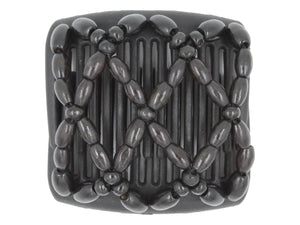 African Butterfly Chameleon Hair Comb - Ndebele Black 59