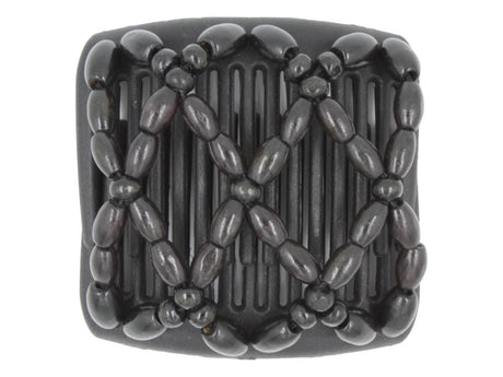 African Butterfly Chameleon Hair Comb - Ndebele Black 59