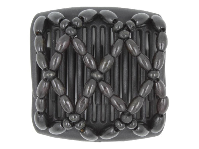 African Butterfly Chameleon Hair Comb - Ndebele Black 59