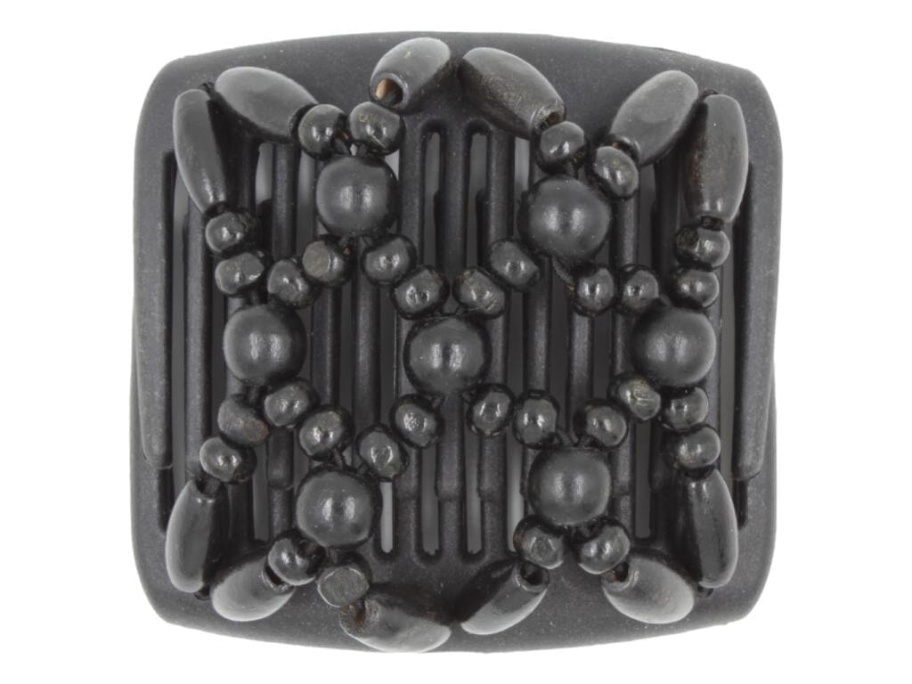 African Butterfly Chameleon Hair Comb - Ndebele Black 60