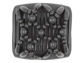 African Butterfly Chameleon Hair Comb - Ndebele Black 60