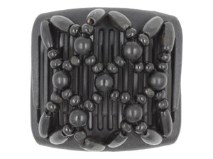 African Butterfly Chameleon Hair Comb - Ndebele Black 60
