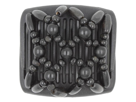 African Butterfly Chameleon Hair Comb - Ndebele Black 60