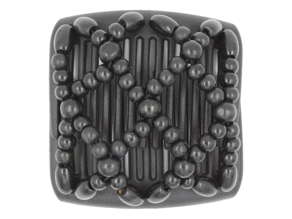African Butterfly Chameleon Hair Comb - Ndebele Black 61