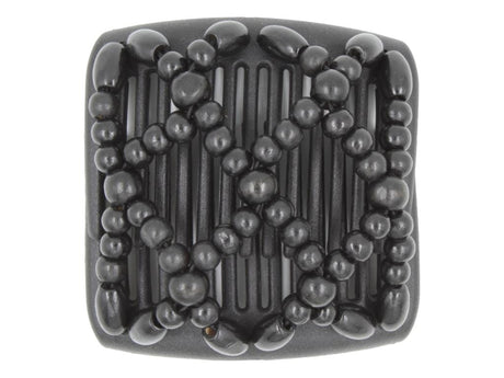 African Butterfly Chameleon Hair Comb - Ndebele Black 61