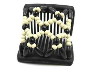 African Butterfly Chameleon Hair Comb - Ndebele Black 62