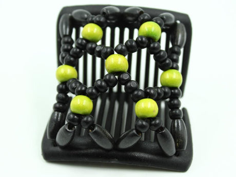 African Butterfly Chameleon Hair Comb - Ndebele Black 64