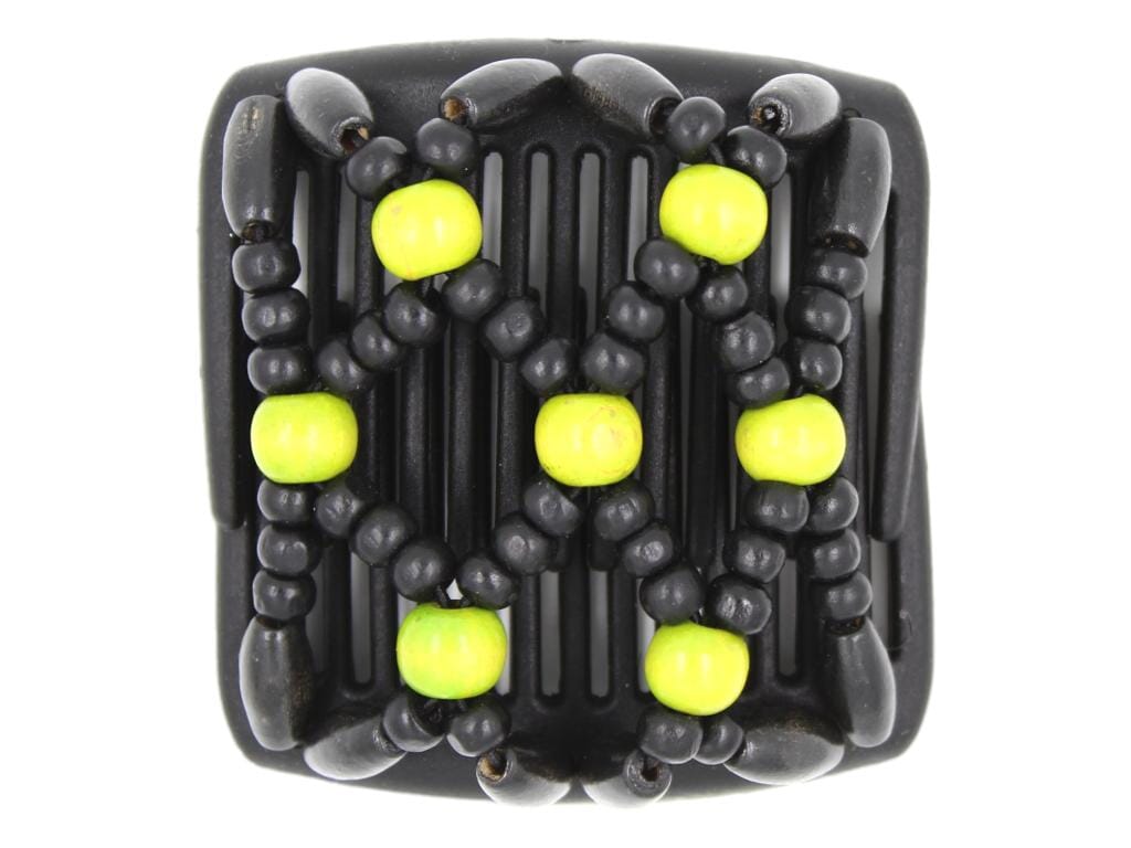 African Butterfly Chameleon Hair Comb - Ndebele Black 64