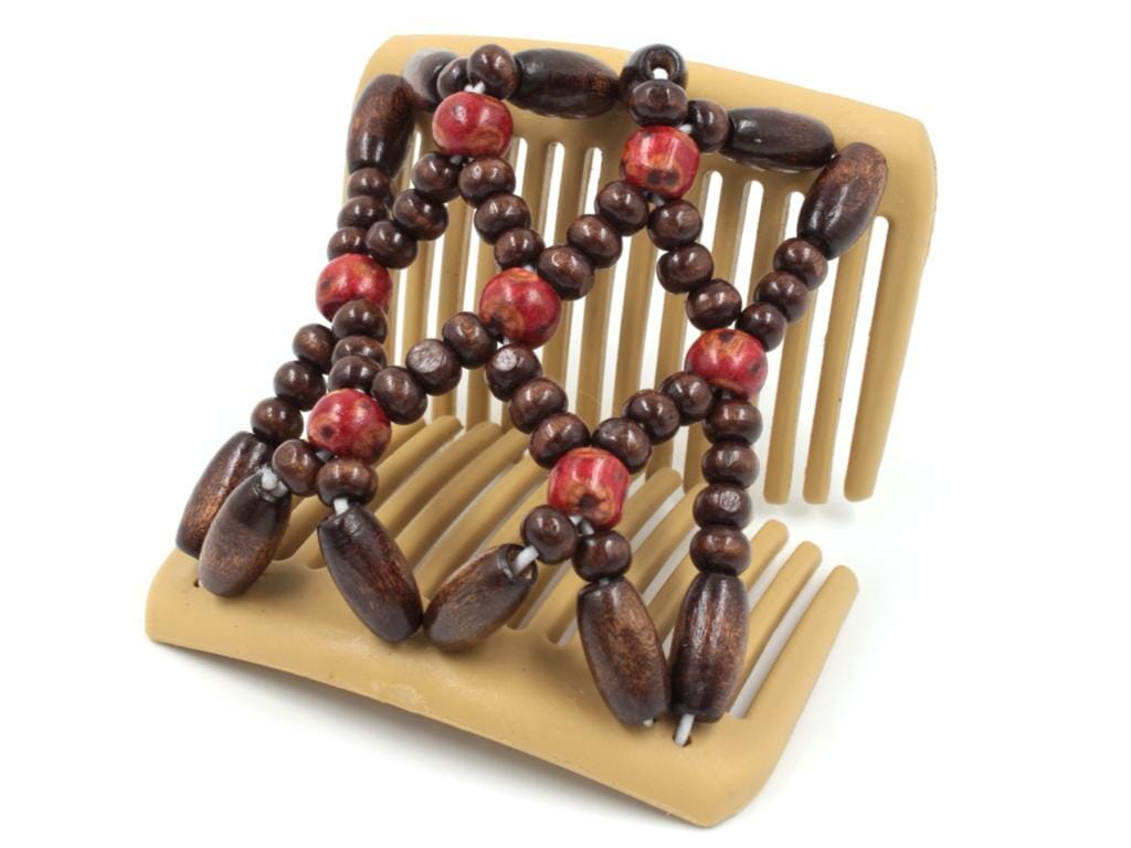African Butterfly Chameleon Hair Comb - Ndebele Blonde 34