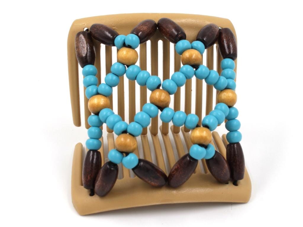 African Butterfly Chameleon Hair Comb - Ndebele Blonde 35