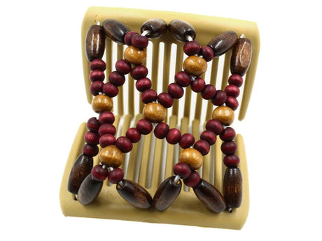 African Butterfly Chameleon Hair Comb - Ndebele Blonde 36