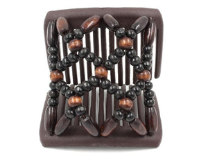 African Butterfly Chameleon Hair Comb - Ndebele Brown 69
