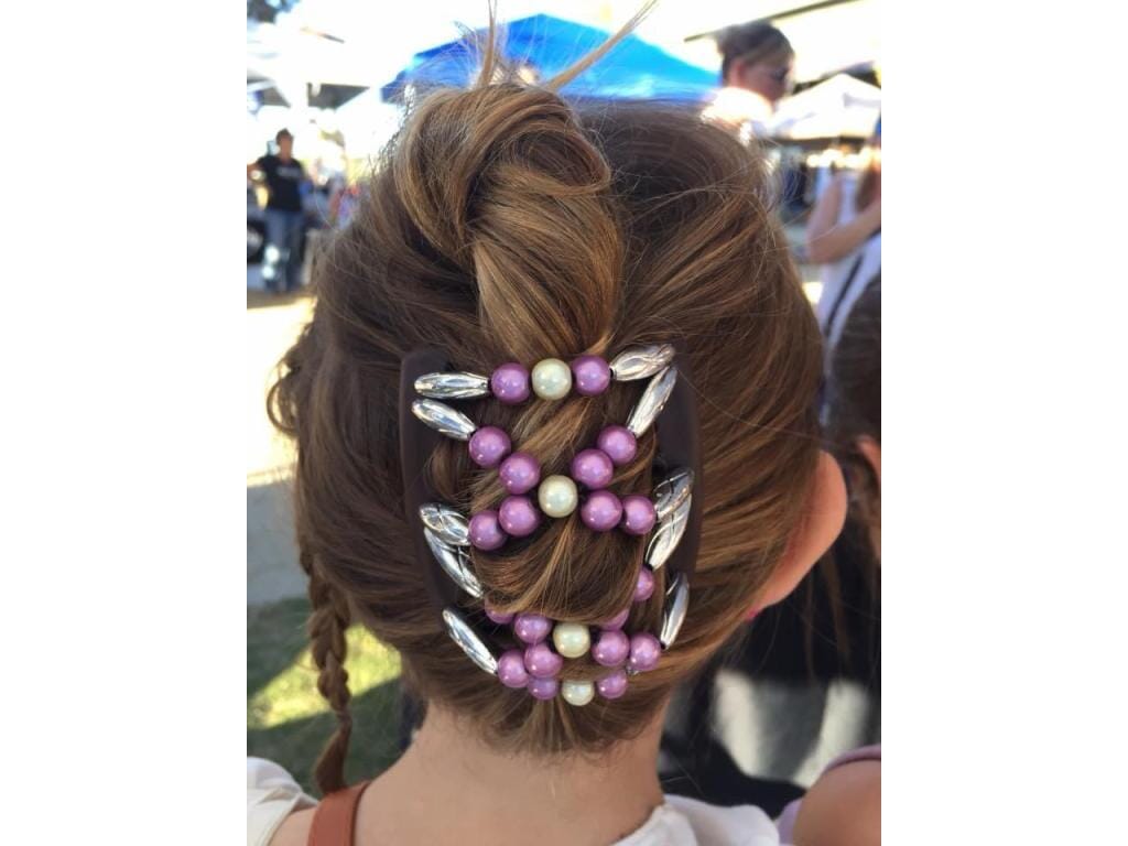 African Butterfly Chameleon Hair Comb - Ndebele Brown 69