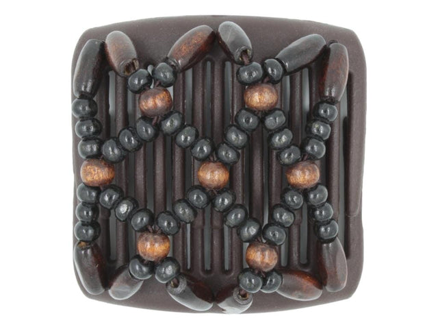 African Butterfly Chameleon Hair Comb - Ndebele Brown 69