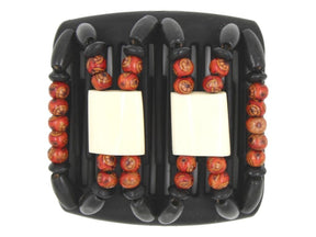 African Butterfly Chameleon Hair Comb - Stones & Bones Black 52