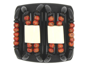 African Butterfly Chameleon Hair Comb - Stones & Bones Black 52