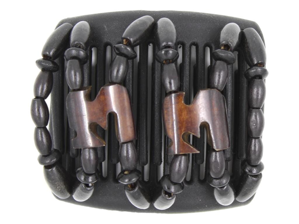 African Butterfly Chameleon Hair Comb - Stones & Bones Black 53