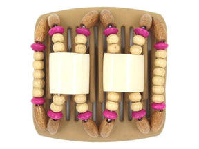 African Butterfly Chameleon Hair Comb - Stones & Bones Blonde 44