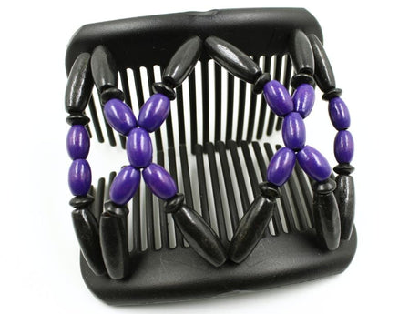 African Butterfly Hair Comb - Beada Black 176