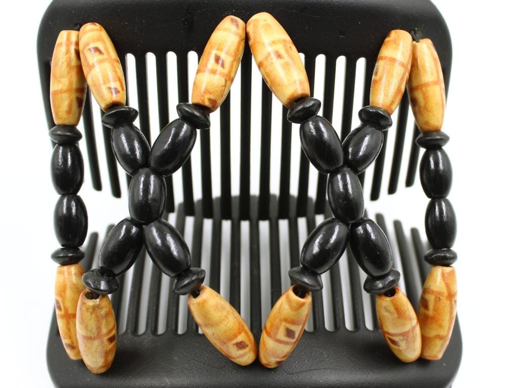 African Butterfly Hair Comb - Beada Black 177