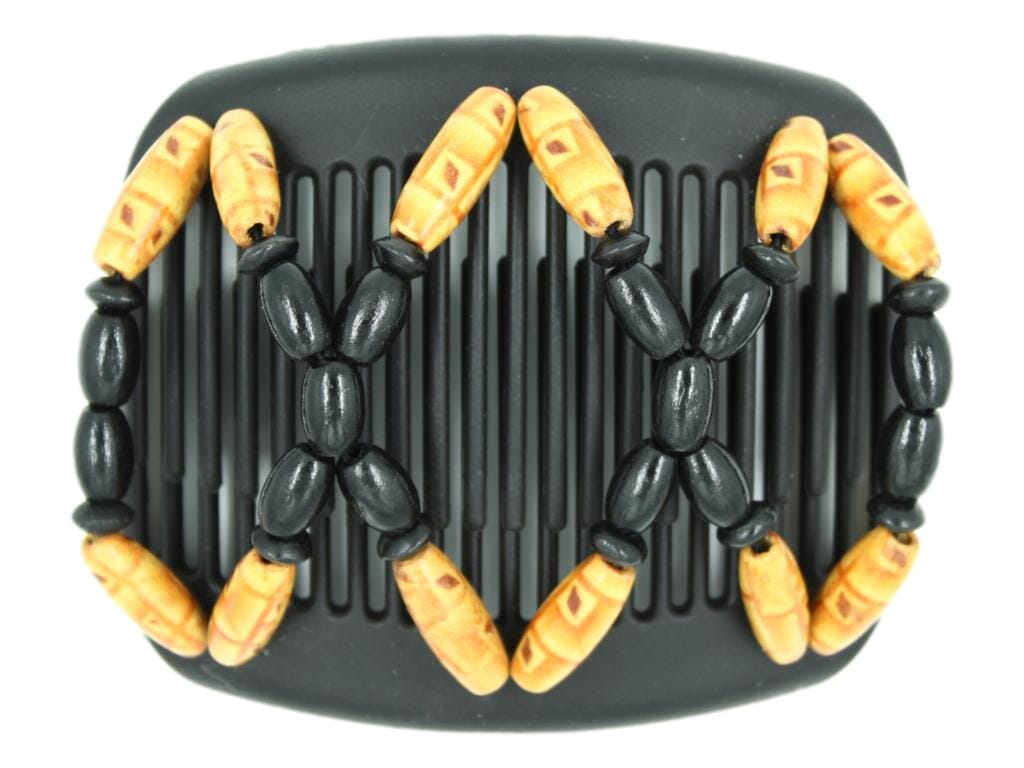 African Butterfly Hair Comb - Beada Black 177