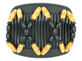African Butterfly Hair Comb - Beada Black 177