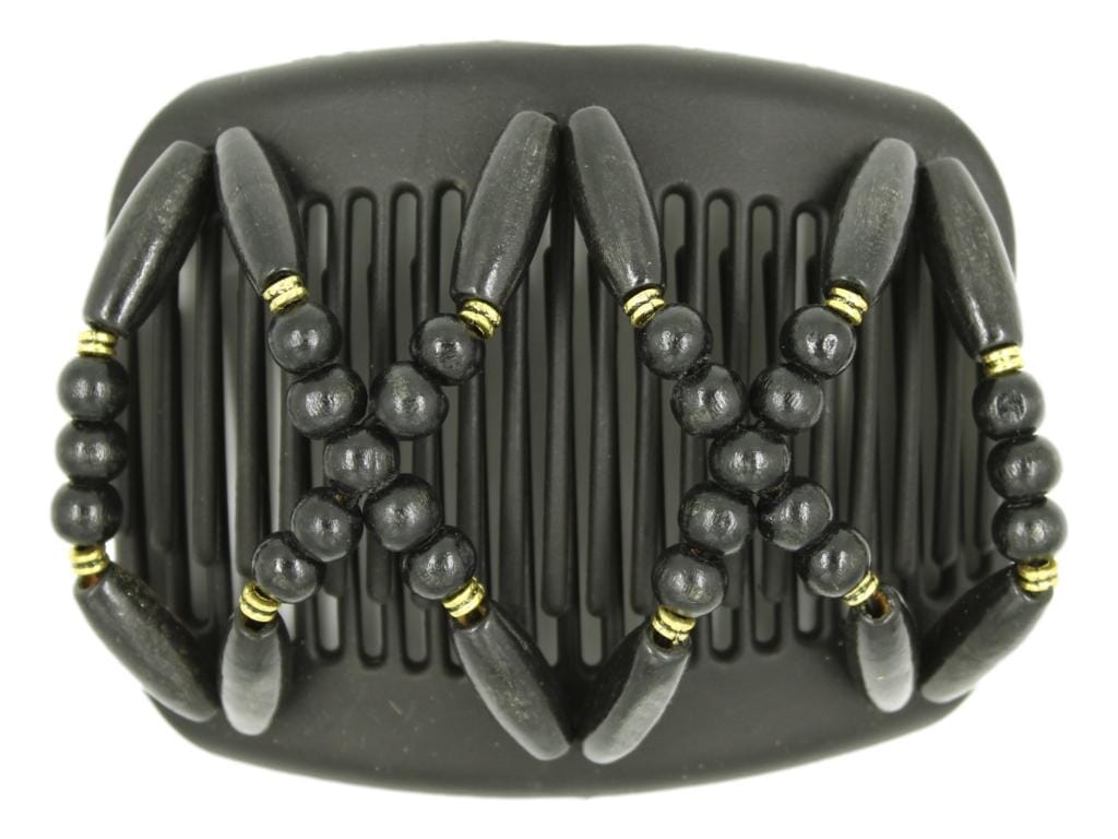 African Butterfly Hair Comb - Beada Black 178