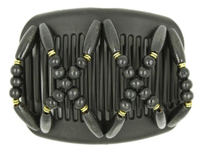 African Butterfly Hair Comb - Beada Black 178
