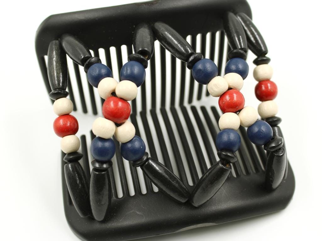 African Butterfly Hair Comb - Beada Black 179