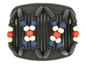 African Butterfly Hair Comb - Beada Black 179