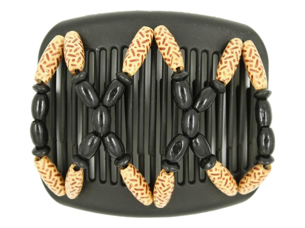 African Butterfly Hair Comb - Beada Black 180