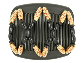 African Butterfly Hair Comb - Beada Black 180