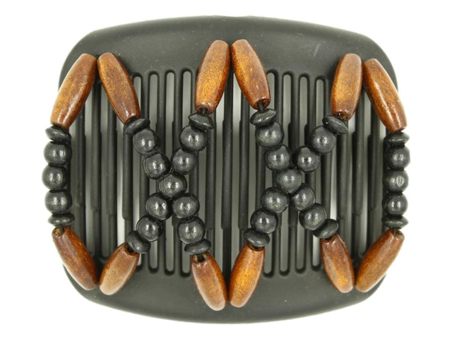 African Butterfly Hair Comb - Beada Black 181