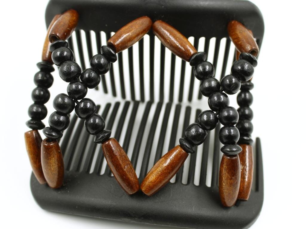 African Butterfly Hair Comb - Beada Black 181